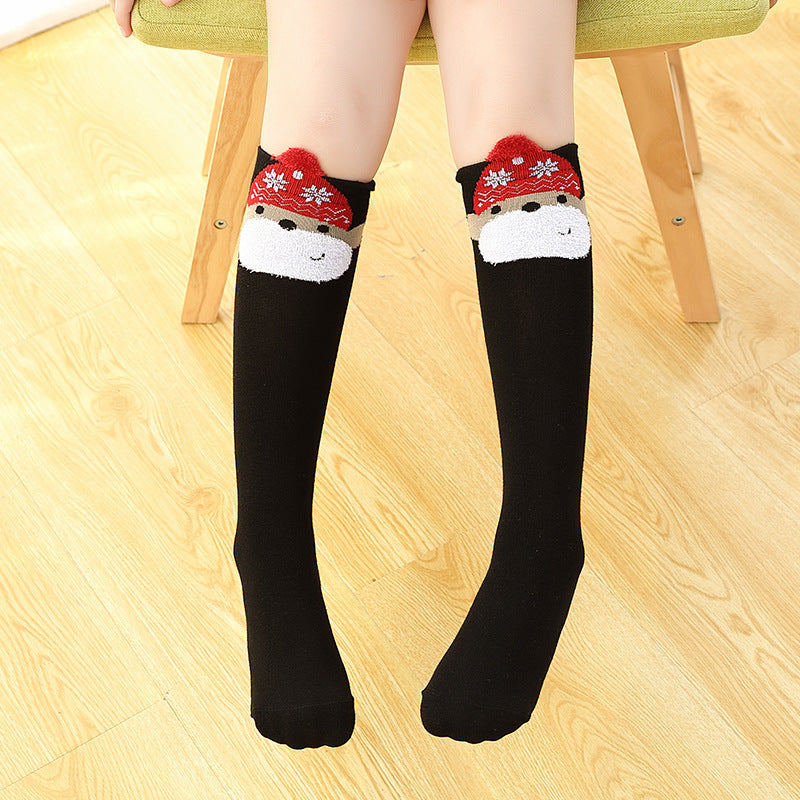 Children's stereo card through knee socks - Mubimart -  