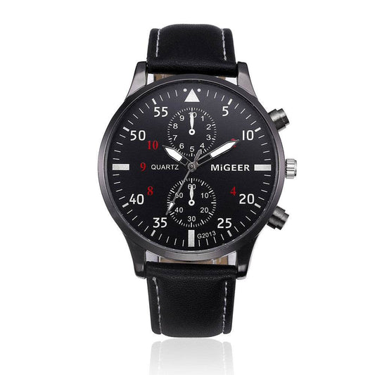 Retro Design Leather Band Watches Men Top Brand Relogio Masculino NEW Mens Sports Clock Analog Quartz Wrist Watches - Mubimart
