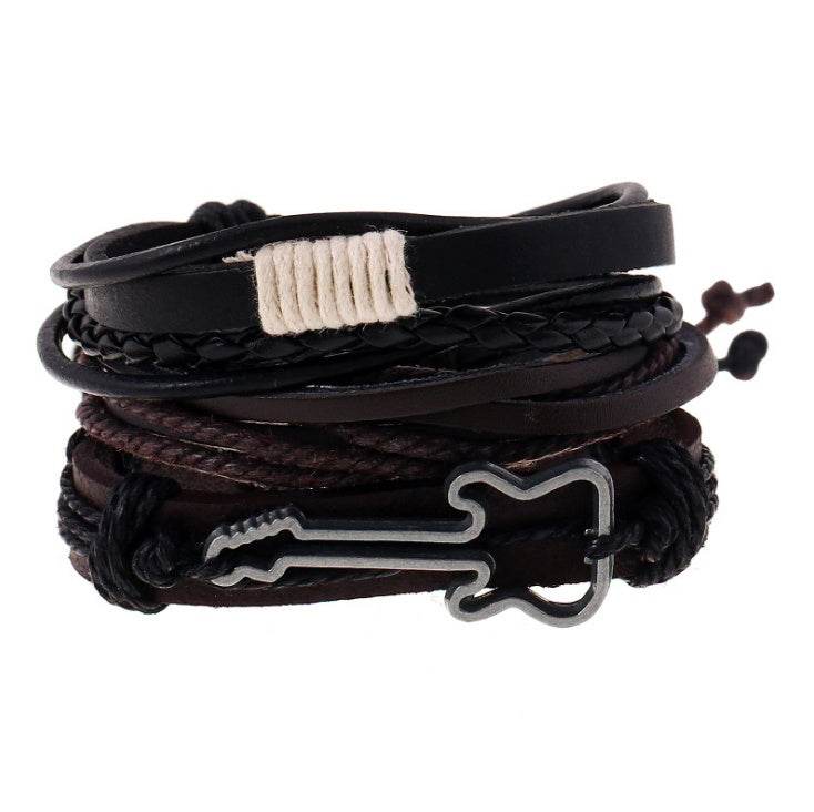 Fashion Beaded Leather Bracelets And Bracelets - Mubimart