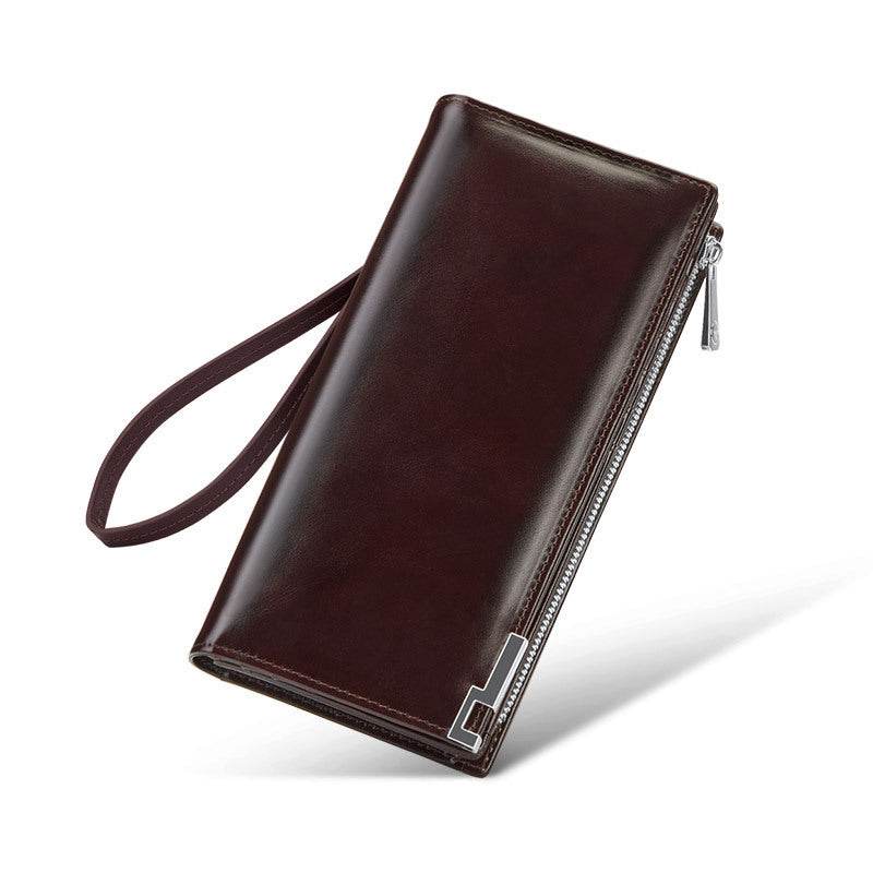 Cash Bag Cowhide Wallet Large Capacity - Mubimart