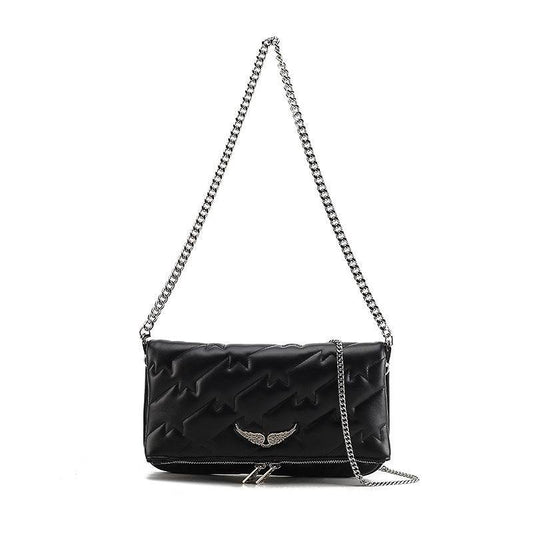 Crossbody Women Embroidered Chain Armpit Shoulder Bag - Mubimart