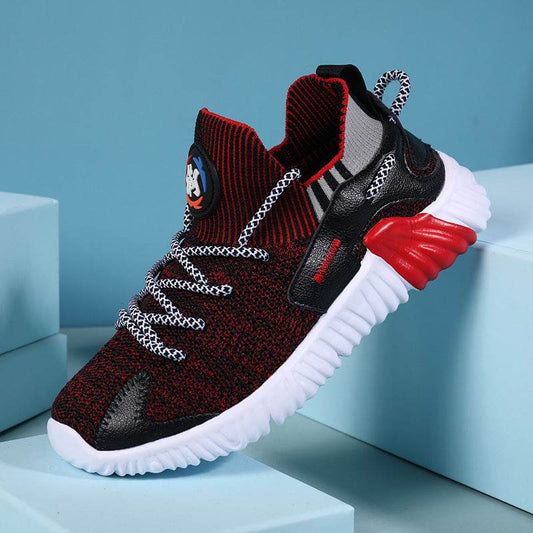 Fly Knit Double-Mesh Children's Anti-Slip Sneaker - Mubimart