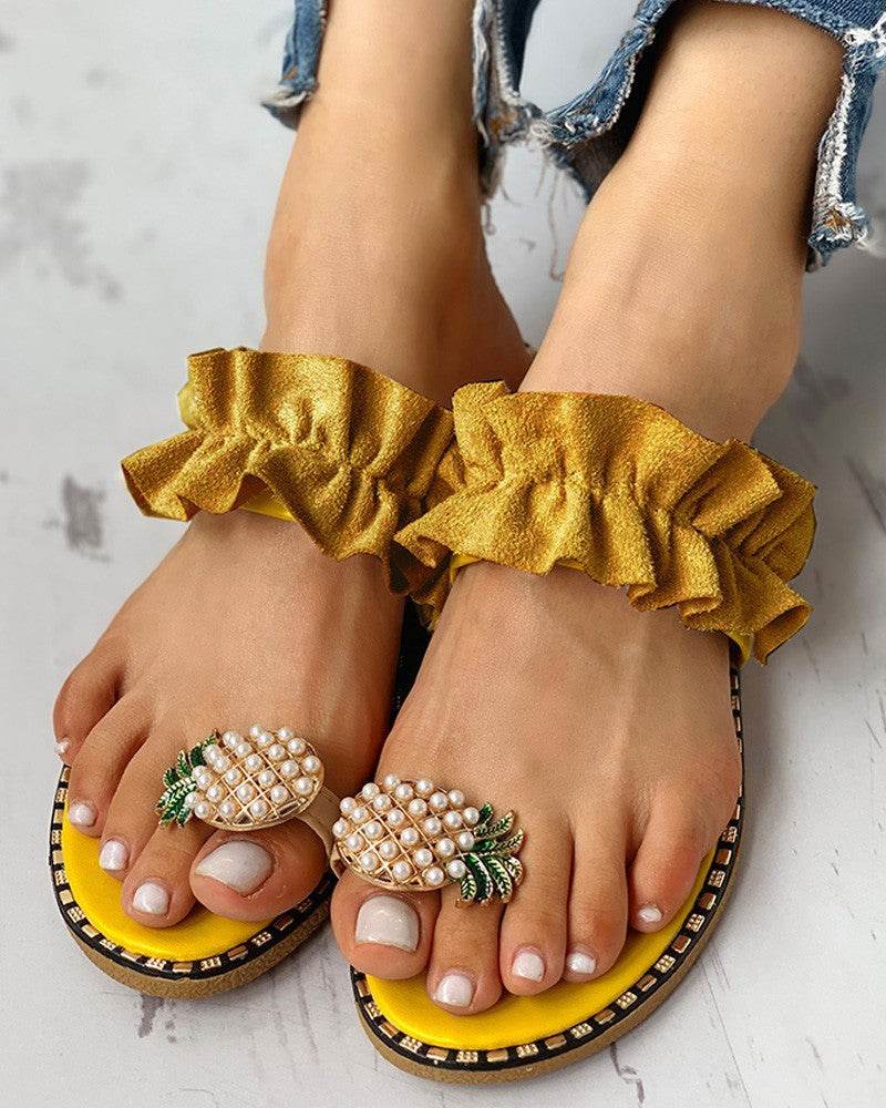 Pineapple flip-flops - Mubimart