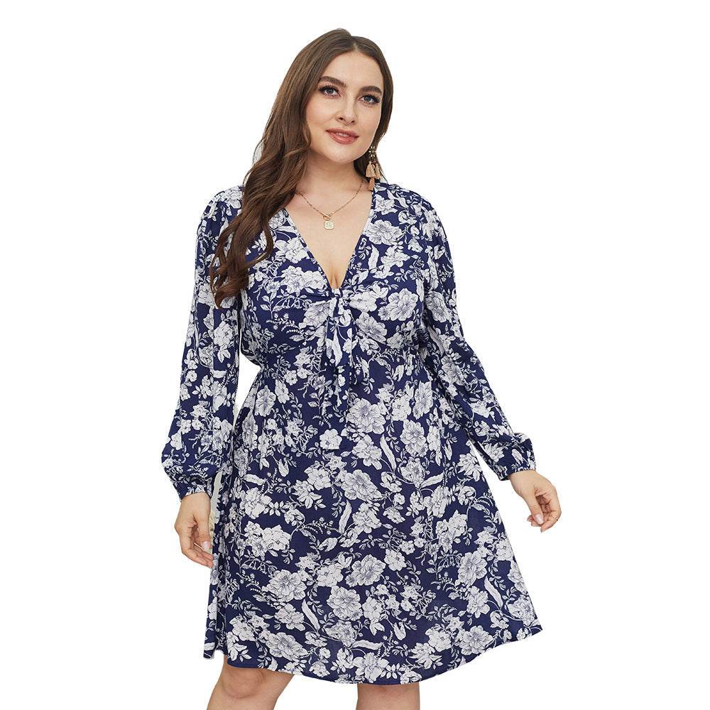 Design Plus Size Fashionable Casual Dress - Mubimart