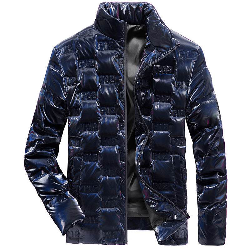 Men's winter casual men's down jacket solid color - Mubimart