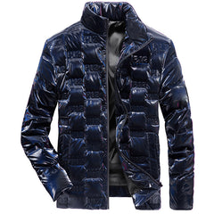 Men's winter casual men's down jacket solid color