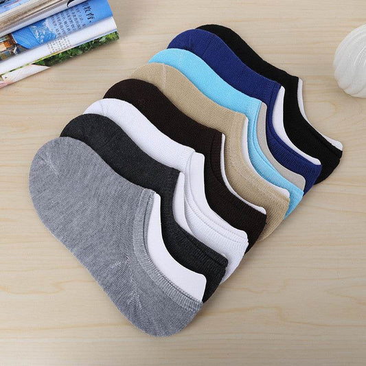 Low-back boat socks Thin section shallow mouth invisible socks spring and summer sports men's cotton socks - Mubimart