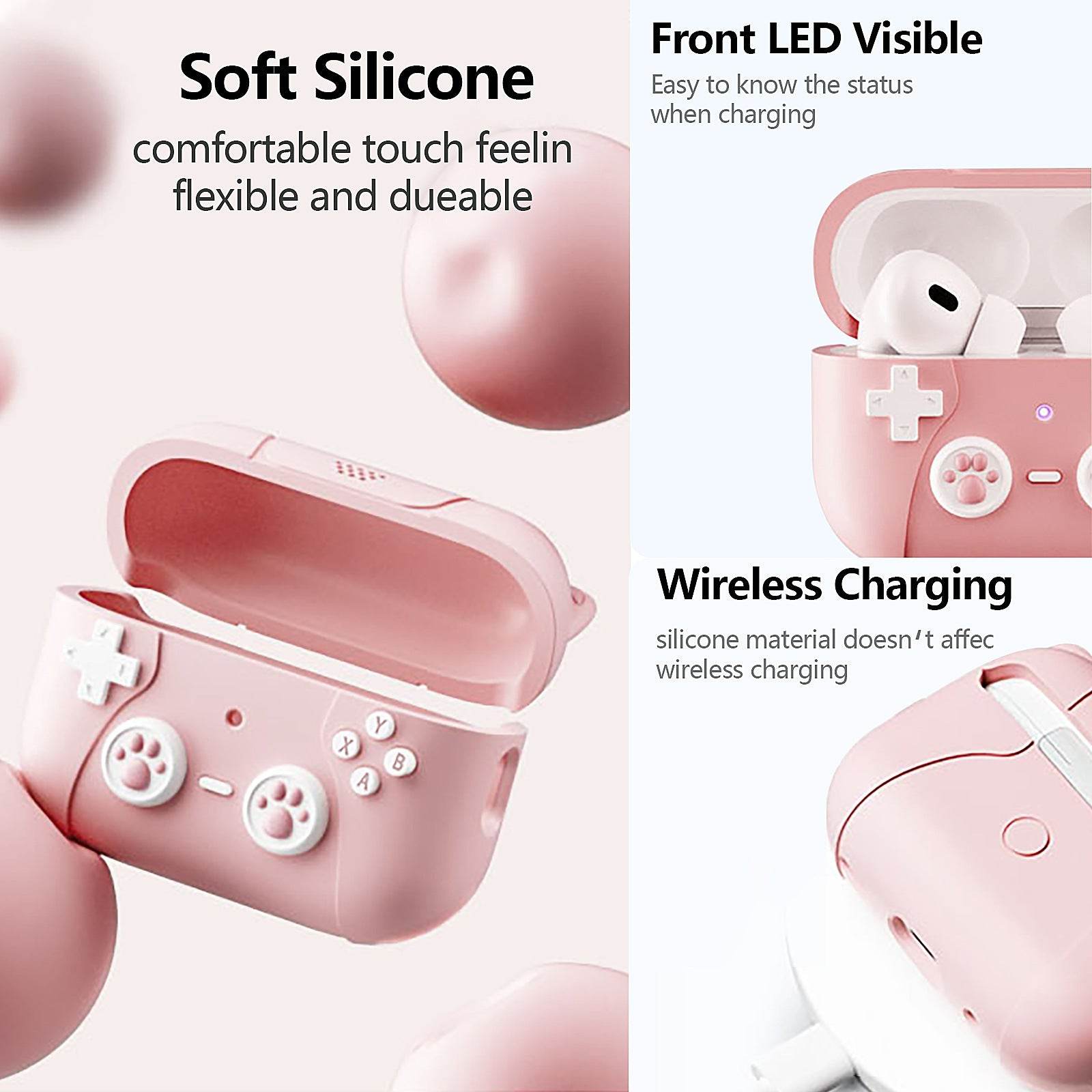 Cute Silicone Earphone Case Protective Case - Mubimart