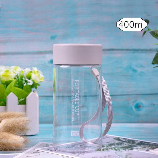 Mini Plastic Cup Water Cup Cute Portable Accompanying Cup With Rope - Mubimart