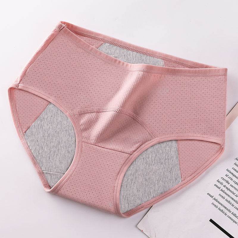 Menstrual Period Leak-Proof Big Aunt Pants Sanitary Cotton Antibacterial Breathable - Mubimart