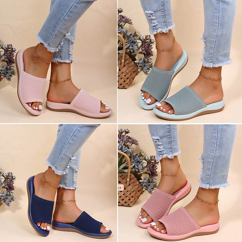 Women Shoes Summer Flat Sandals Casual Indoor Outdoor Slipper For Beach Shoes - Mubimart
