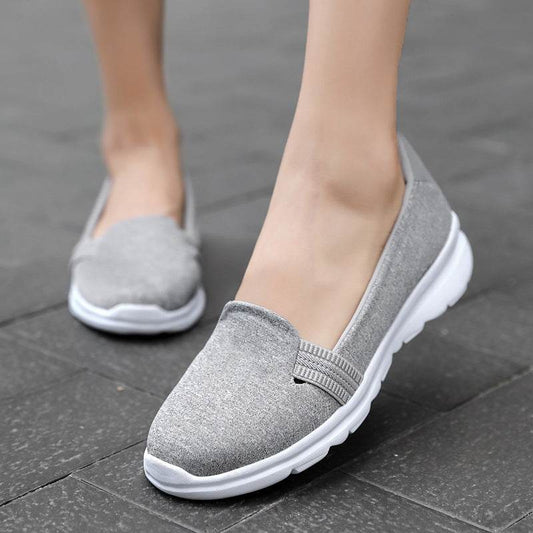 Soft Mesh Shoes Breathable Slip On Lazy Shoes Loafers Women - Mubimart