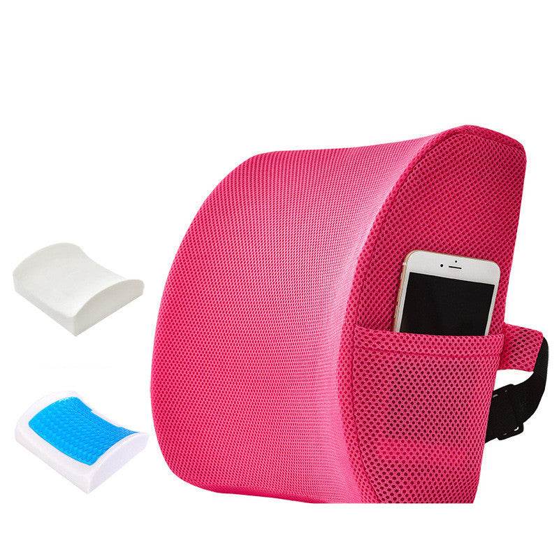 Office Lumbar Support Gel Memory Foam Lumbar Pillow - Mubimart