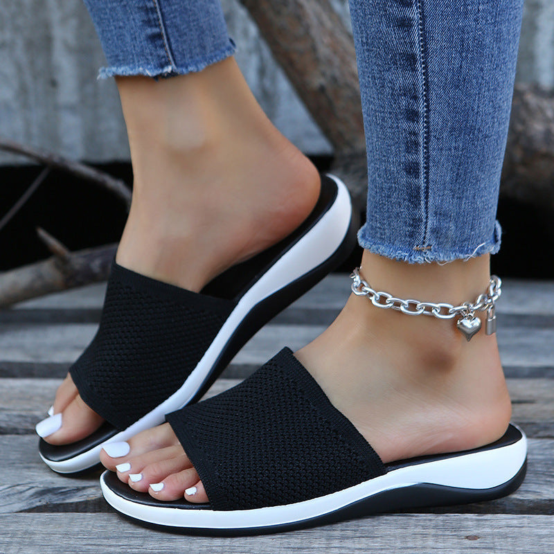 Women Shoes Summer Flat Sandals Casual Indoor Outdoor Slipper For Beach Shoes - Mubimart -  