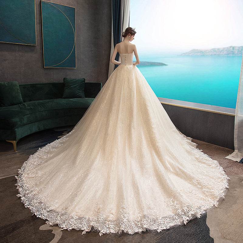 Going out Sasen light wedding dress - Mubimart