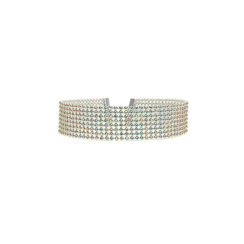 Fashion Women Full Crystal Rhinestone Choker Necklace Wedding Jewelry Chokers Necklaces For Women - Mubimart