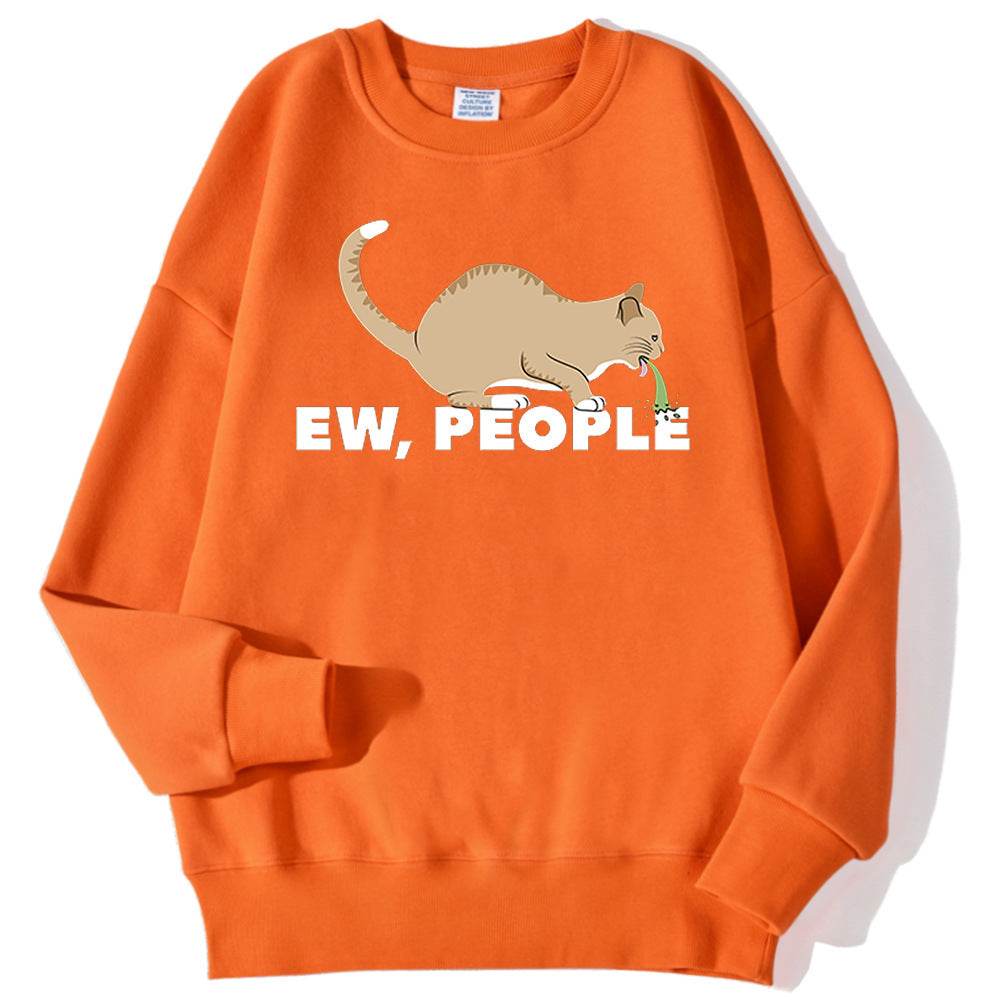 Fashion Personality Cat Print Sweatshirt Men - Mubimart