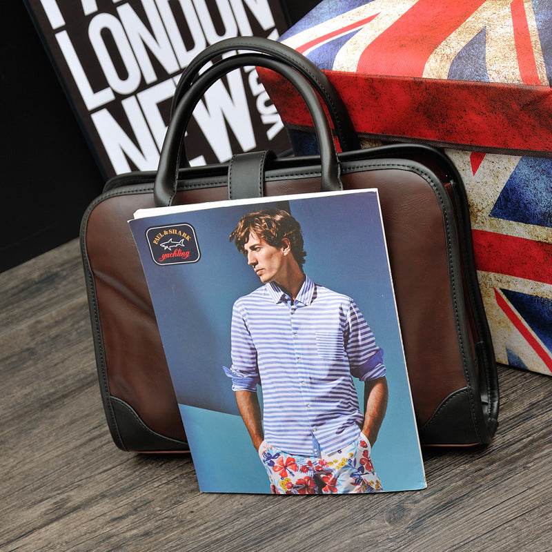 Retro one shoulder briefcase - Mubimart