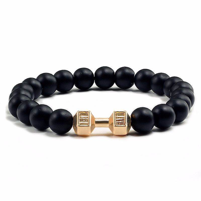 Natural Volcanic Stone Beads Bracelets Black Lava Men Women Bracelet Aromatherapy Essential Oil Diffuser Bangle - Mubimart