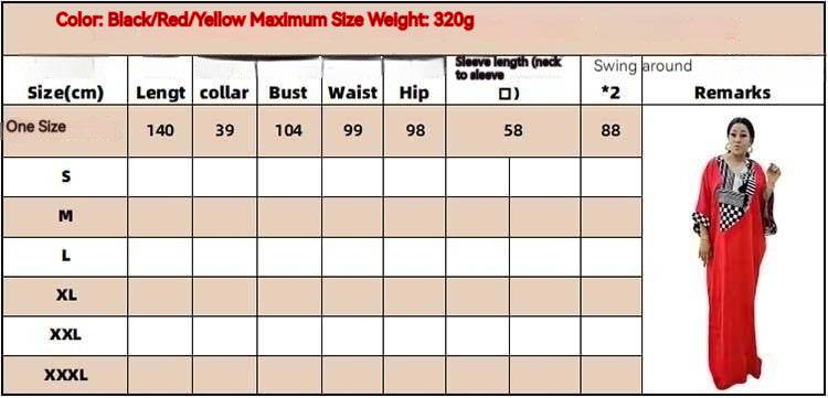 Women's Middle East Plus Size Robe Printed Loose Maxi Dress - Mubimart