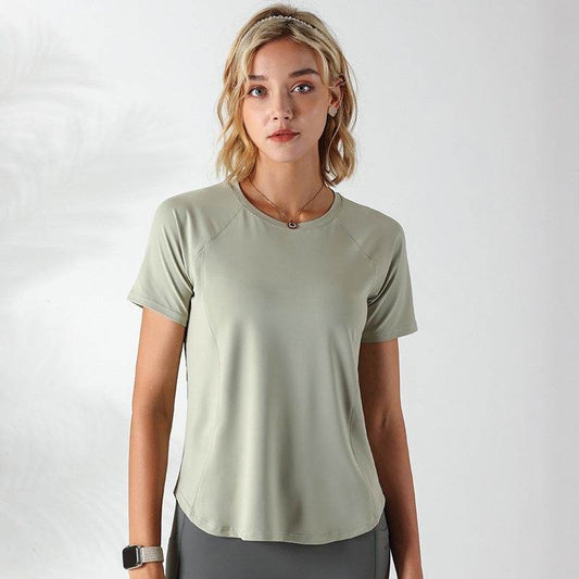 Quick-drying Mesh Stitching Workout Clothes Top For Women - Mubimart