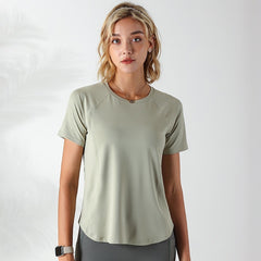 Quick-drying Mesh Stitching Workout Clothes Top For Women - Mubimart -  