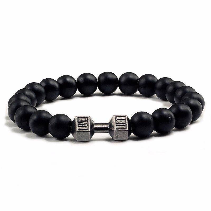 Natural Volcanic Stone Beads Bracelets Black Lava Men Women Bracelet Aromatherapy Essential Oil Diffuser Bangle - Mubimart