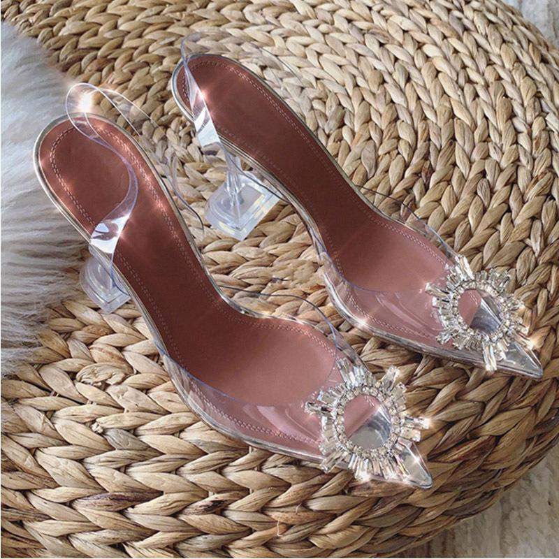 Transparent high heels