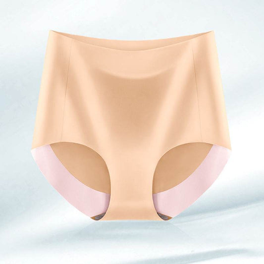 High Waist Seamless Breathable Cotton Antibacterial Women's Panties - Mubimart