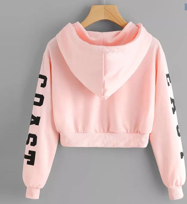 Crop pullover top sweatshirt women - Mubimart -  