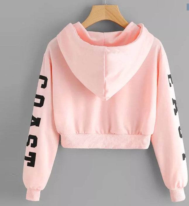 Crop pullover top sweatshirt women - Mubimart