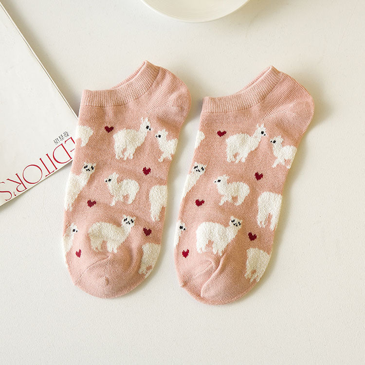 Cotton Short Ankle Socks - Mubimart -  