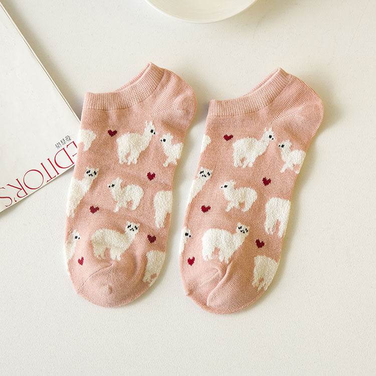 Cotton Short Ankle Socks - Mubimart