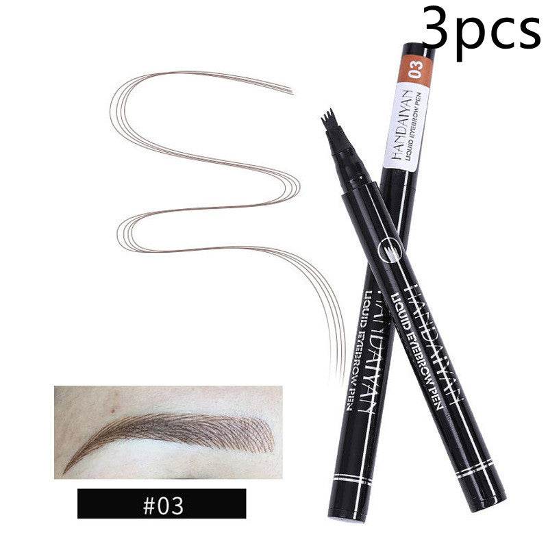 Four-head Eyebrow Pencil Liquid Eyebrow Pencil Tattoo Eyebrow Pencil Eyebrow Pencil 4-head Eyebrow Pencil Four-jaw Eyebrow Pencil - Mubimart
