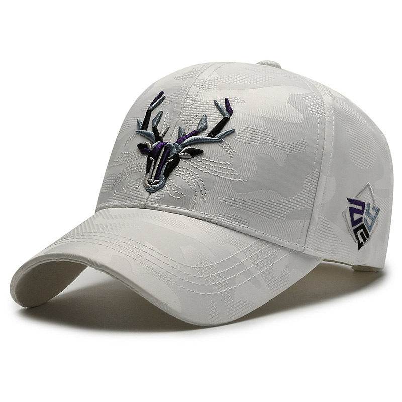 Embroidery Hat Elk Peaked Cap - Mubimart
