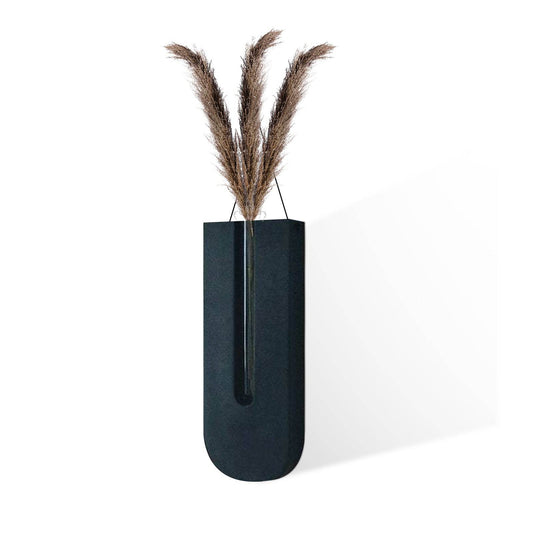 Indoor Wall Hanging Planter Wooden Vase - Mubimart