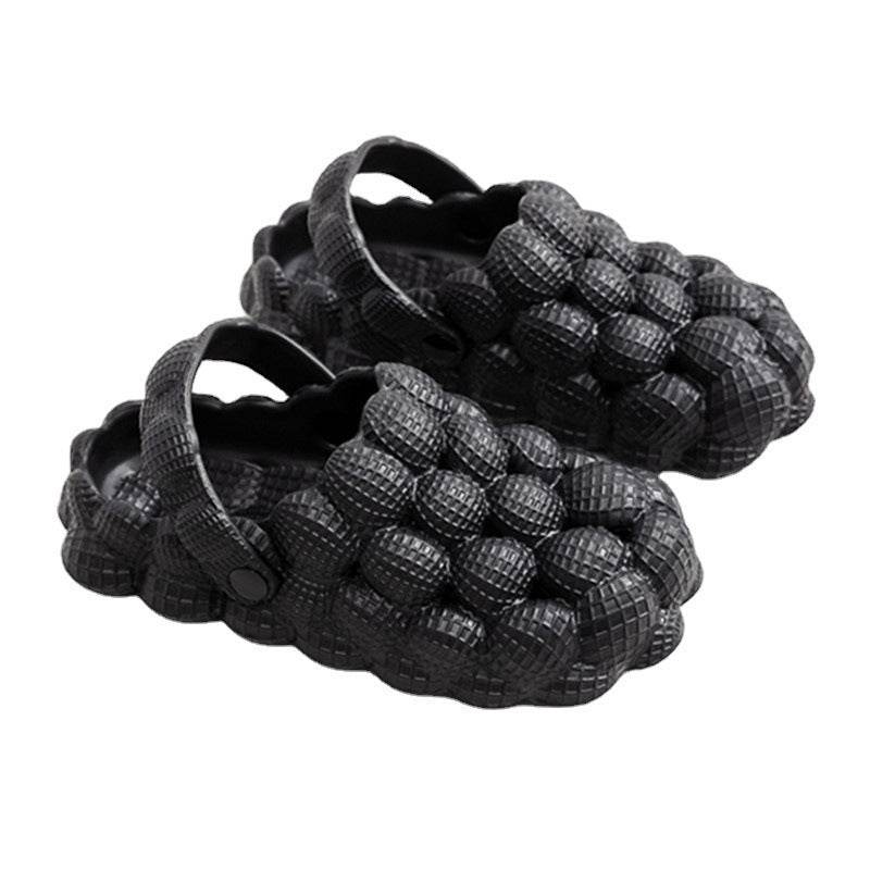 Womens Soft Sole Bubble Clogs Lightweight Solid Color Slippers - Mubimart