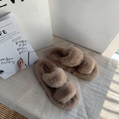 Hairy slippers for women - Mubimart -  