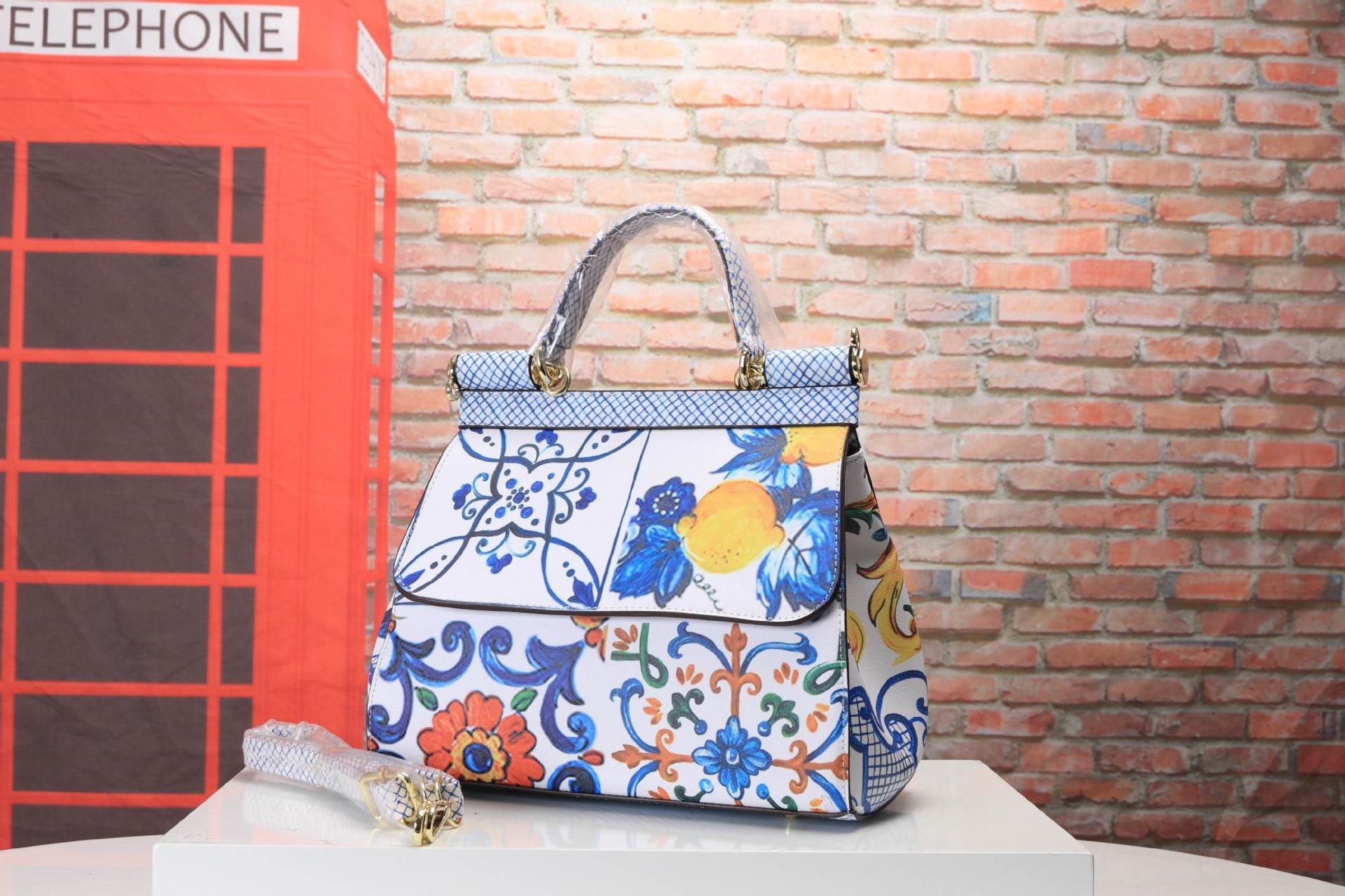 fashiion DG Ladies Bag Printing Handbag Box Designer Bag - Mubimart