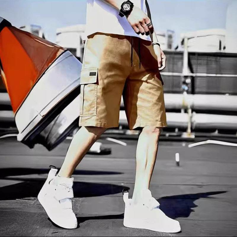 Men's Multi-bag Twill Cargo Shorts - Mubimart