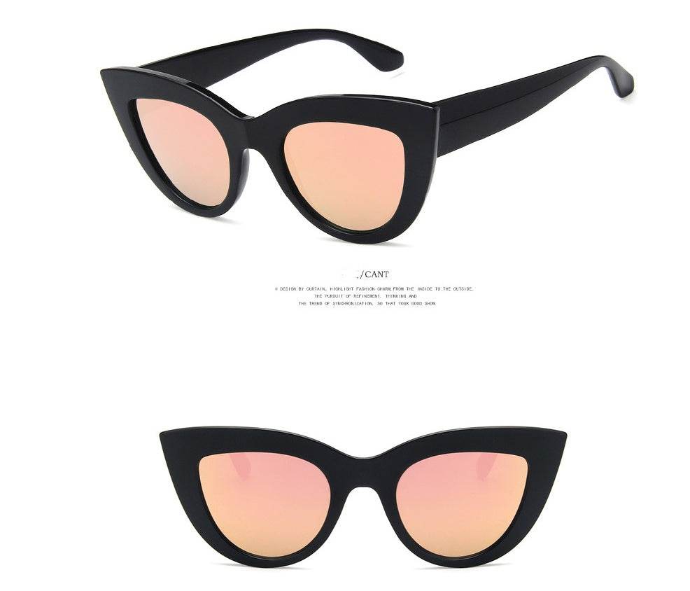 European and American retro cat eye sunglasses trend wild style sunglasses - Mubimart