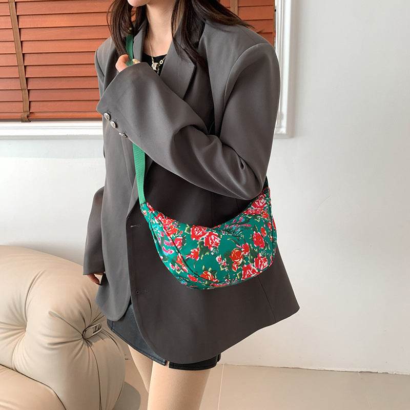 Big Flower Ethnic Crossbody Bag For Women - Mubimart