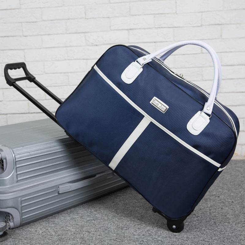 Large-Capacity Trolley Bag Portable Korean Short-Distance Travel Duffel Bag - Mubimart