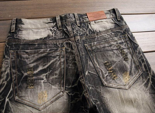 Embroidered jeans - Mubimart