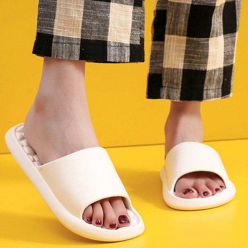 Summer Slippers Foot Massage Design Shoes Women Bathroom Slippers - Mubimart