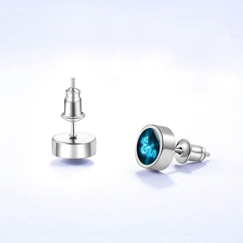 99 sterling silver zodiac earrings men - Mubimart