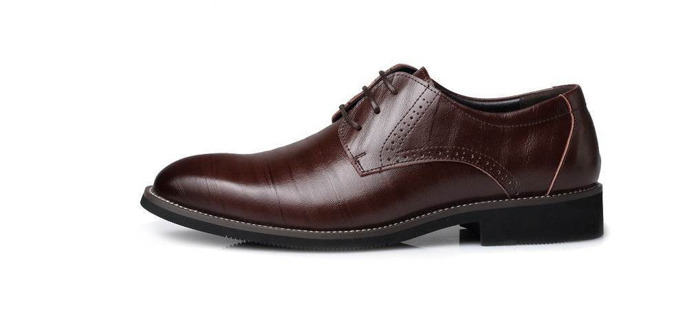 Men's leather shoes men's shoes dress business shoes large size men's shoes casual shoes - Mubimart