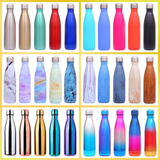 Coke Bottle Stainless Steel Vacuum Flask Bowling Cup Sports Bottle - Mubimart