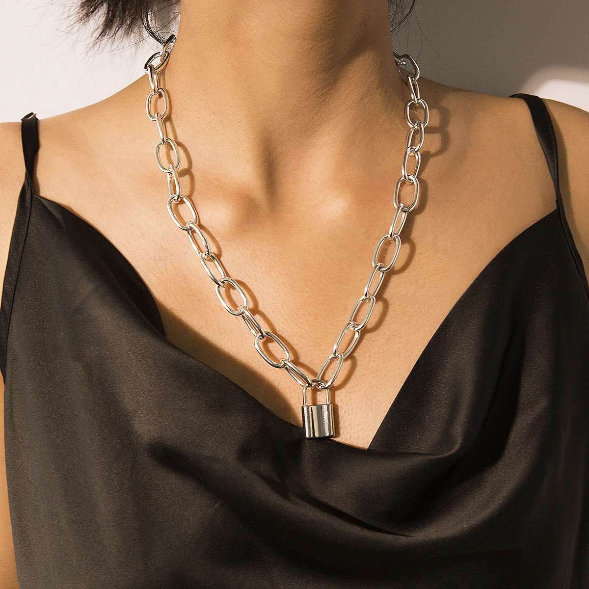Simple And Exaggerated Thick Chain Necklace Women - Mubimart