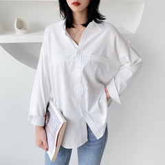 Women's shirt jacket loose Hong Kong style shirt women